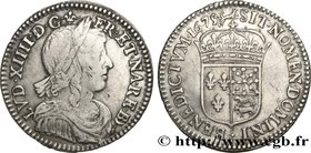 LOUIS XIV "THE SUN KING"
Type : Douzième d'écu à la mèche longue de Béarn 
Date : 1675 
Mint name / Town : Pau 
Metal : silver 
Millesimal fineness : ...