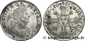 LOUIS XIV "THE SUN KING"
Type : Demi-écu aux huit L, 2e type 
Date : 1704 
Mint name / Town : Rennes 
Metal : silver 
Millesimal fineness : 917  ‰
Dia...