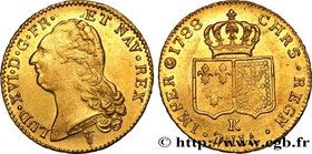 LOUIS XVI
Type : Double louis d’or dit "aux écus accolés" 
Date : 1788 
Mint name / Town : Bordeaux 
Quantity minted : 18043 
Metal : gold 
Millesimal...