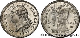 LOUIS XVI
Type : 15 sols dit "au génie", type FRANÇAIS 
Date : 1791 
Mint name / Town : Marseille 
Quantity minted : 59170 
Metal : silver 
Millesimal...