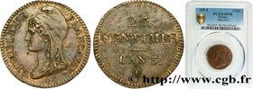 DIRECTOIRE
Type : Essai de 25 centimes 
Date : An 3 (1794-1795) 
Mint name / Town : Paris 
Quantity minted : --- 
Metal : copper 
Diameter : 24  mm
Or...
