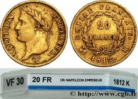 PREMIER EMPIRE / FIRST FRENCH EMPIRE
Type : 20 francs or Napoléon tête laurée, Empire français 
Date : 1812 
Mint name / Town : Bordeaux 
Quantity min...