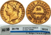 PREMIER EMPIRE / FIRST FRENCH EMPIRE
Type : 20 francs or Napoléon tête laurée, Empire français 
Date : 1813 
Mint name / Town : Rome 
Quantity minted ...