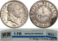 PREMIER EMPIRE / FIRST FRENCH EMPIRE
Type : 1 franc Napoléon Ier tête laurée, Empire français 
Date : 1813 
Mint name / Town : Bayonne 
Quantity minte...