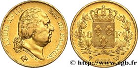 LOUIS XVIII
Type : 40 francs or Louis XVIII 
Date : 1816 
Mint name / Town : Lille 
Quantity minted : 3.186 
Metal : gold 
Millesimal fineness : 900  ...