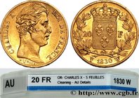 CHARLES X
Type : 20 francs or Charles X 
Date : 1830 
Mint name / Town : Lille 
Quantity minted : 14968 
Metal : gold 
Millesimal fineness : 900  ‰
Di...