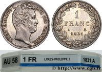 LOUIS-PHILIPPE I
Type : 1 franc Louis-Philippe, tête nue 
Date : 1831 
Mint name / Town : Paris 
Quantity minted : 202325 
Metal : silver 
Millesimal ...