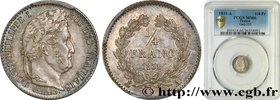 LOUIS-PHILIPPE I
Type : 1/4 franc Louis-Philippe 
Date : 1831 
Mint name / Town : Paris 
Quantity minted : 74696 
Metal : silver 
Millesimal fineness ...