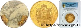 SECOND EMPIRE
Type : Essai de frappe de revers de 50 francs or Napoléon III tête nue 
Date : 1855 
Mint name / Town : Paris 
Quantity minted : --- 
Me...