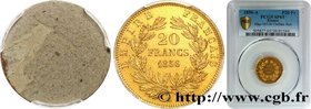 SECOND EMPIRE
Type : Essai de frappe de revers de 20 francs or Napoléon III tête nue 
Date : 1856 
Mint name / Town : Paris 
Quantity minted : --- 
Me...