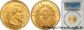 SECOND EMPIRE
Type : 10 francs or Napoléon III, tête nue 
Date : 1857 
Mint name / Town : Paris 
Quantity minted : 14476653 
Metal : gold 
Millesimal ...