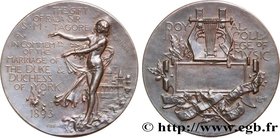 INDIA
Type : Médaille, Commémoration du mariage du Duc et de la Duchesse d’York 
Date : 1893 
Metal : bronze 
Diameter : 38  mm
Engraver : Frank Bowch...