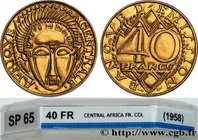 CENTRAL AFRICA
Type : Épreuve de 40 Francs de Corbin Banque d’Émission de l’Afrique Centrale 
Date : 1958 
Mint name / Town : Paris 
Quantity minted :...