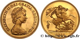 GREAT-BRITAIN - ANNE STUART - ELIZABETH II
Type : 5 Pounds Proof 
Date : 1984 
Mint name / Town : Royal Mint 
Quantity minted : 8000 
Metal : gold 
Mi...