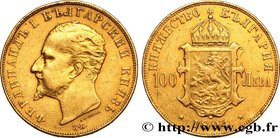 BULGARIA - FERDINAND I
Type : 100 Leva 
Date : 1894 
Mint name / Town : Kormoczbanya (Kremnitz) 
Quantity minted : 2500 
Metal : gold 
Millesimal fine...