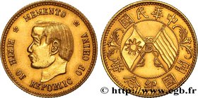 CHINA - REPUBLIC OF CHINA
Type : Épreuve de 20 Cents en or Sun Yat Sen “Memento” 
Date : 1912 
Mint name / Town : Wuchang 
Metal : gold 
Diameter : 23...
