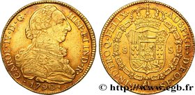 COLOMBIA - CHARLES IV
Type : 8 Escudos 
Date : 1790 
Mint name / Town : Popayan 
Quantity minted : - 
Metal : gold 
Millesimal fineness : 875  ‰
Diame...