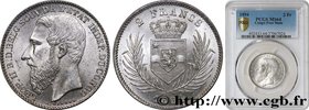 CONGO - CONGO FREE STATE - LEOPOLD II
Type : 2 Francs 
Date : 1891 
Mint name / Town : Bruxelles 
Quantity minted : 15000 
Metal : silver 
Millesimal ...