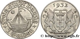 DANZIG (Free City of)
Type : 2 Gulden 
Date : 1932 
Mint name / Town : Dantzig 
Quantity minted : 1250000 
Metal : silver 
Millesimal fineness : 500  ...