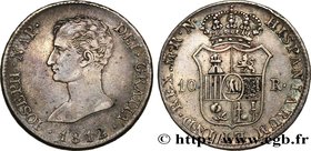 SPAIN - KINGDOM OF SPAIN - JOSEPH NAPOLEON
Type : 10 Reales 
Date : 1812 
Mint name / Town : Madrid 
Metal : silver 
Diameter : 32  mm
Orientation die...