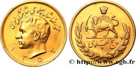 IRAN - MOHAMMAD REZA PAHLAVI SHAH
Type : 5 Pahlavi or 
Date : 1974 
Mint name / Town : Téhéran 
Quantity minted : 2000 
Metal : gold 
Millesimal finen...