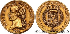 ITALY - KINGDOM OF SARDINIA - VICTOR-EMMANUEL I
Type : 20 Lire 
Date : 1816 
Mint name / Town : Turin 
Quantity minted : 18993 
Metal : gold 
Millesim...