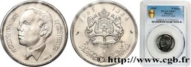MOROCCO - HASSAN II
Type : Essai 1 Dirham AH1384 
Date : 1965 
Mint name / Town : Paris 
Quantity minted : - 
Metal : nickel 
Diameter : 23,94  mm
Ori...