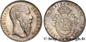 MEXICO - MAXIMILIAN I
Type : 50 Centavos 
Date : 1866 
Mint name / Town : Mexico 
Quantity minted : 31000 
Metal : silver 
Millesimal fineness : 903  ...