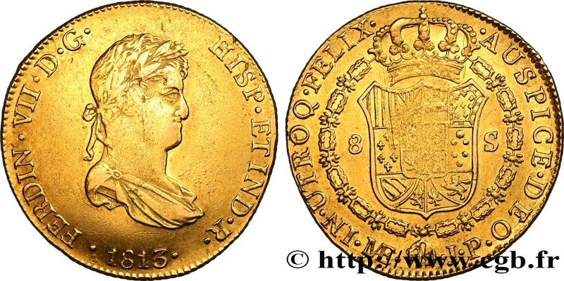 PERU - KINGDOM OF SPAIN AND INDIES - FERDINAND VII
Type : 8 Escudos 
Date : 1813...