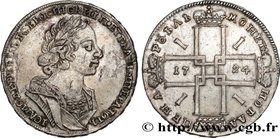 RUSSIA - PETER THE GREAT I
Type : Rouble 
Date : 1724 
Mint name / Town : Moscou 
Quantity minted : - 
Metal : silver 
Millesimal fineness : 729  ‰
Di...