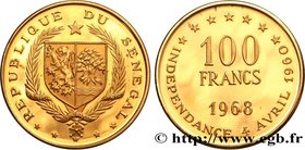 SENEGAL
Type : 100 Francs 8e anniversaire de l’Indépendance 
Date : 1968 
Quantity minted : - 
Metal : gold 
Millesimal fineness : 900  ‰
Diameter : 3...