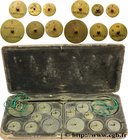 SCALE
Type : Boîte avec trébuchet et 12 poids 
Date : (1800-1862) 
Date : c. XIXe siècle 
Diameter : 80  mm
Orientation dies : 12  h.
Weight : 186,6  ...