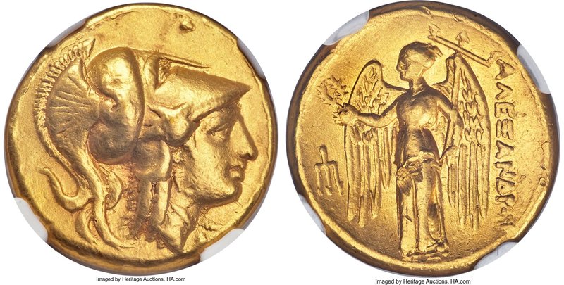 MACEDONIAN KINGDOM. Alexander III the Great (336-323 BC). AV distater (22mm, 17....