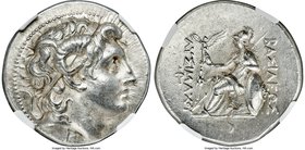 THRACIAN KINGDOM. Lysimachus (305-281 BC). AR tetradrachm (30mm, 17.46 gm, 1h). NGC Choice AU 5/5 - 4/5, Fine Style. Pergamum, ca. 297-281 BC. Diademe...