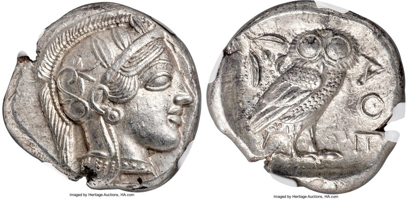 ATTICA. Athens. Ca. 440-404 BC. AR tetradrachm (24mm, 17.21 gm, 10h). NGC Choice...