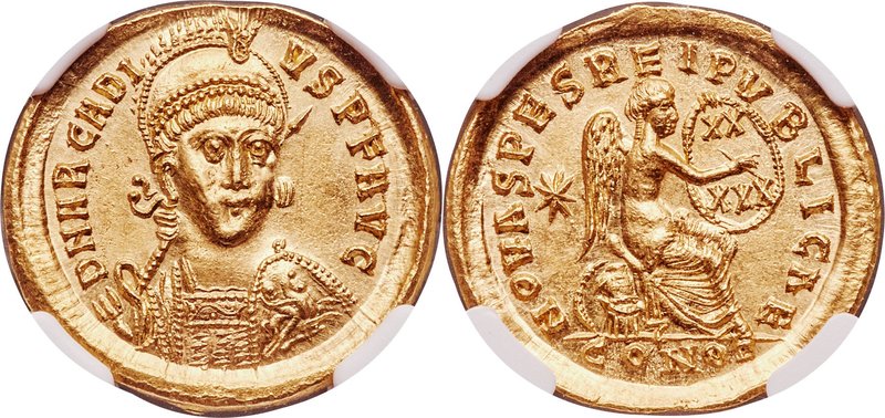 Arcadius, Eastern Roman Empire (AD 383-408). AV solidus (21mm, 4.49 gm, 6h). NGC...