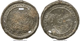 Tenasserim-Pegu. Anonymous cast tin Coin ND (17th-18th Century) XF (Deposits), cf. Mitch-2862, Robinson/Shaw-Unl., cf. Phayre-Plate IV, 5. 68mm. 30.62...