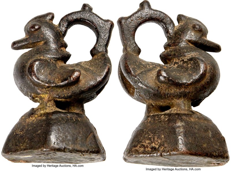 temp. King Naungdawgi "Hantha Bird" Standard or Opium Weight of 100 Kyat ND (176...