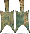 Warring States Period. State of Jin "Hollow Handle" Spade Money ND (500-400 BC) Good XF (Light Corrosion, Deposits), Opitz-pg. 312 (this piece illustr...