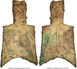 Warring States Period. State of Liang or Jin "Hollow Handle" Spade Money ND (400-300 BC) About XF (Corrosion, Deposits), Opitz-pg. 312 (this piece ill...