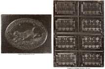 N. V. Unzhenin black "Tea Money" Brick of 40 Ounces ND (c. 1862/4-1917) UNC, Opitz-pg. 338 (this piece illustrated). 238x184x26mm. 1136gm. Incuse oval...