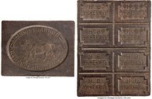 N. V. Unzhenin "Tea Money" Brick of 41 Ounces ND (c. 1862/4-1917) AU, Opitz-pg. 339 (reverse illustrated). 240x184x24mm. 1158.3gm. Incuse oval stamp c...
