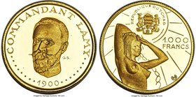 Republic 5-Piece Uncertified gold "10th Anniversary of Independence" Proof Set 1970, 1) 1000 Francs, KM8 2) 3000 Francs, KM9 3) 5000 Francs, KM10 4) 1...