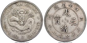Kiangnan. Kuang-hsü Dollar CD 1898 XF Details (Tooled) PCGS, KM-Y145A.1, L&M-217. Dot for Eyeball/Oblong Scales variety. Some deeper scrapes are noted...