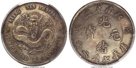 Kiangnan. Kuang-hsü Dollar CD 1898 XF Details (Repaired) PCGS, Nanking mint, KM-Y145a.2, L&M-217. Variety with relief eyes on dragon. Toned to a light...