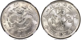 Kiangnan. Kuang-hsü Dollar CD 1904 MS65 NGC, KM-Y145a.12, L&M-257. "HAH" and "CH", rosettes. An exquisite representation of this conditionally scarce ...