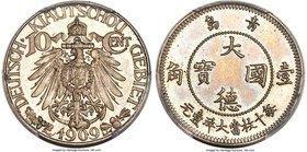 Kiau Chau. German Occupation Proof 10 Cents 1909 PR65 PCGS, KM2, Kann-872, Hsu-38. A praiseworthy gem example of this short-lived type, which first en...