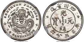 Szechuan. Kuang-hsü 10-Piece Certified silver & brass Specimen "Ferracute" Double Pattern Set ND (c. 1896/7) NGC, 1) silver Pattern 5 Cents – SP65, KM...