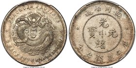 Szechuan. Kuang-hsü 50 Cents ND (1901-1908) XF Details (Tooled) PCGS, KM-Y237.2, L&M-347. Narrow-faced dragon variety. Preserving a laudable amount of...