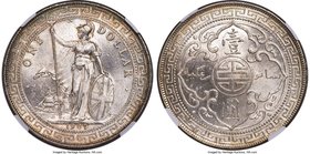 Edward VII Trade Dollar 1907-B MS66 NGC, Bombay mint, KM-T5. A remarkable selection of this widely collected series offering indisputably superior tec...